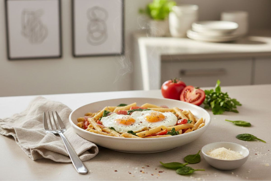 Pasta with Eggs and Veggies