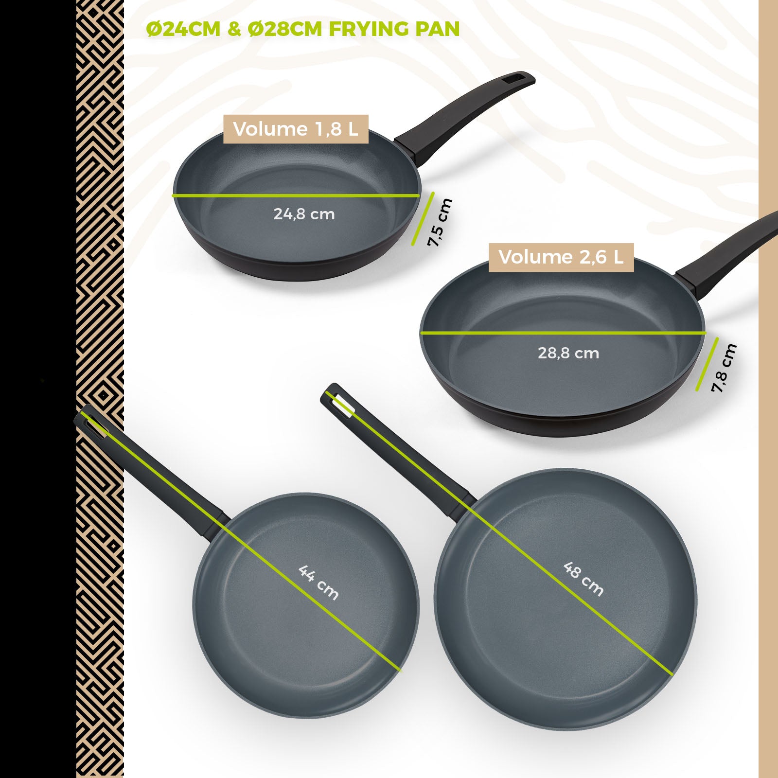 BE | LIVING Delight Series Pfannen-Set 4-teilig