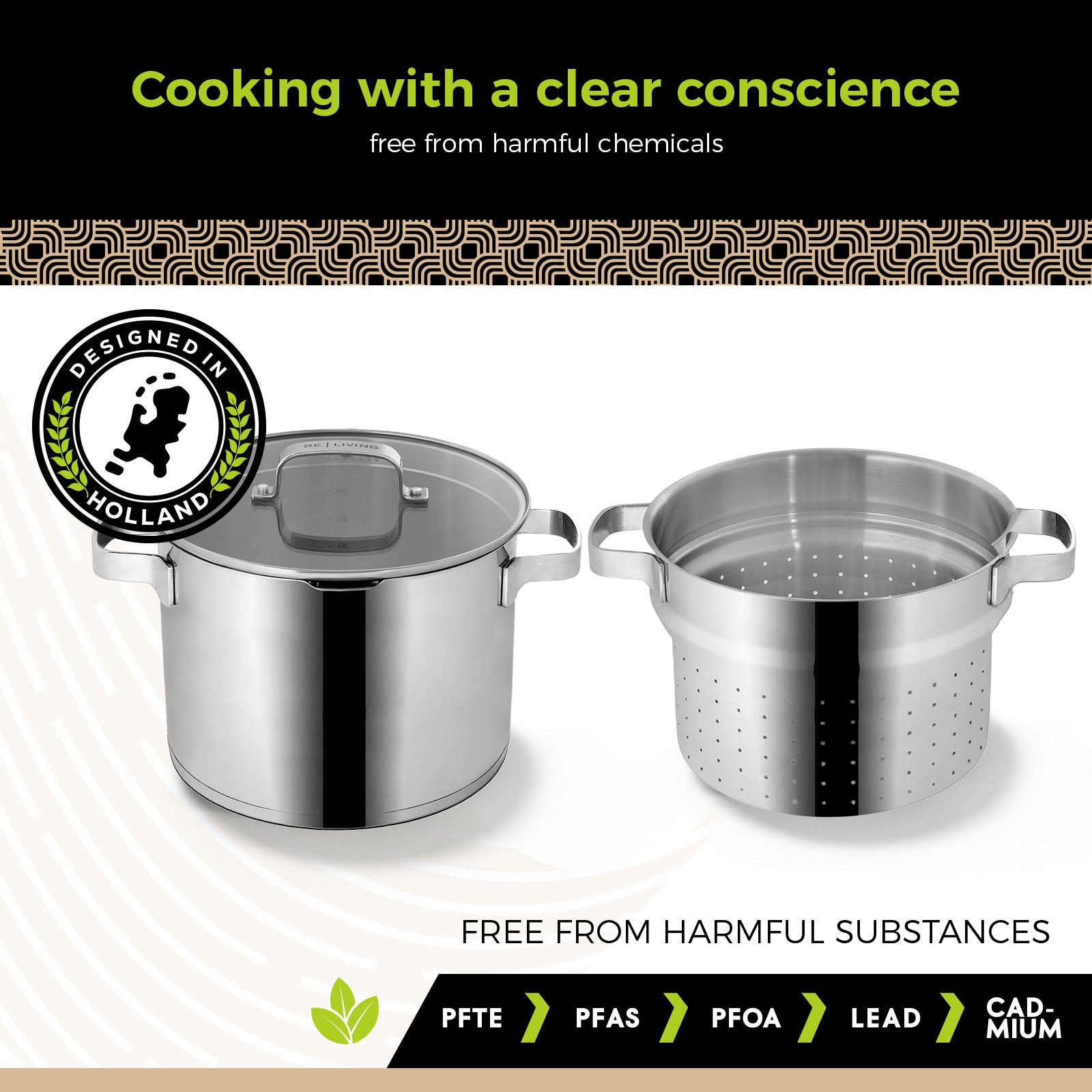 ecomposer-3Pcs Pasta Pan 