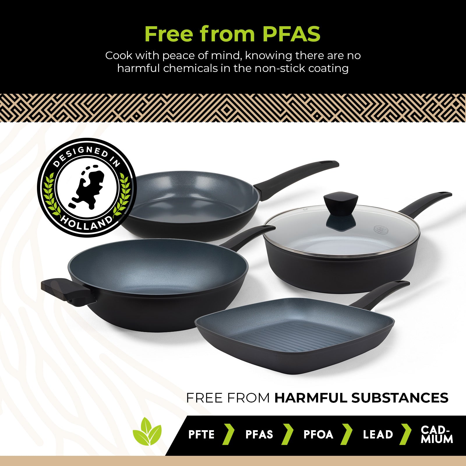 BE | LIVING Delight Series Pfannen-Set – 6 teilig