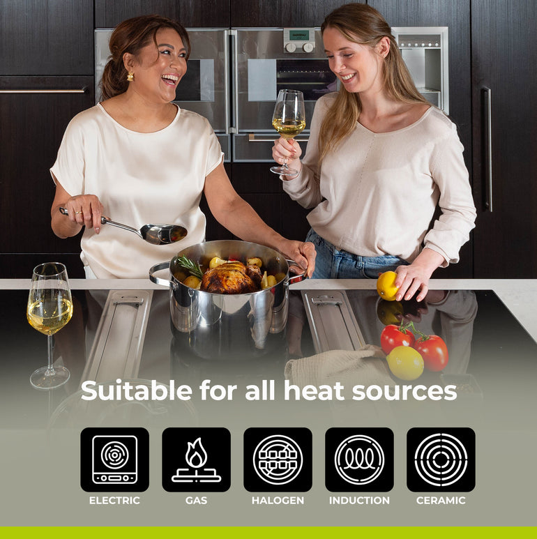 BE | LIVING Série  Essential : Marmite 26 cm (Triple couche en acier inoxydable)