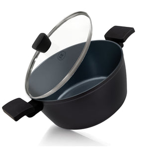 BE | LIVING Delight Series Kasserolle mit Deckel – Ø 24 cm – Schwarz