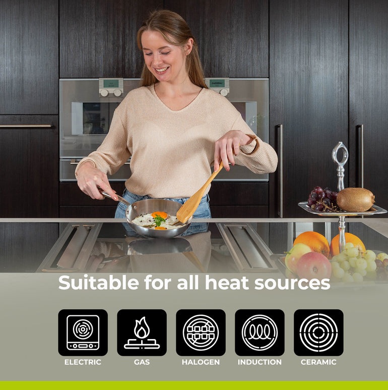 Juego de utensilios de cocina BE | LIVING Essential Series de 12 piezas (triple acero inoxidable)
