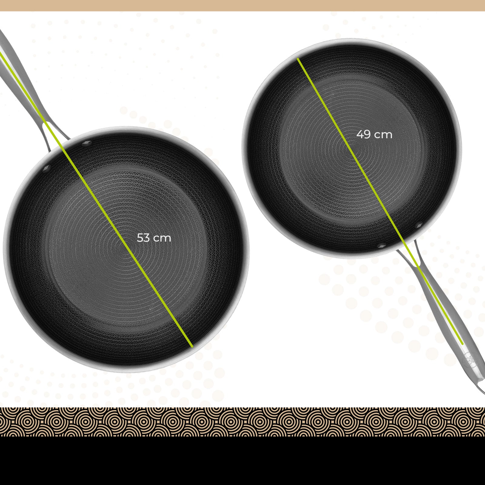 BE | LIVING Circlad Series - Set da 2 Padelle 26 cm + 30 cm