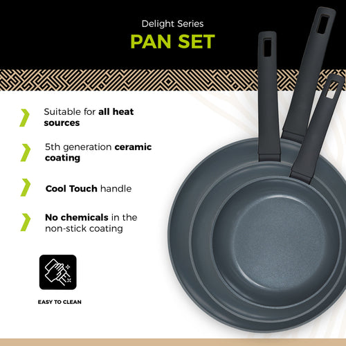 ecomposer-3pcs Frying Pan Set