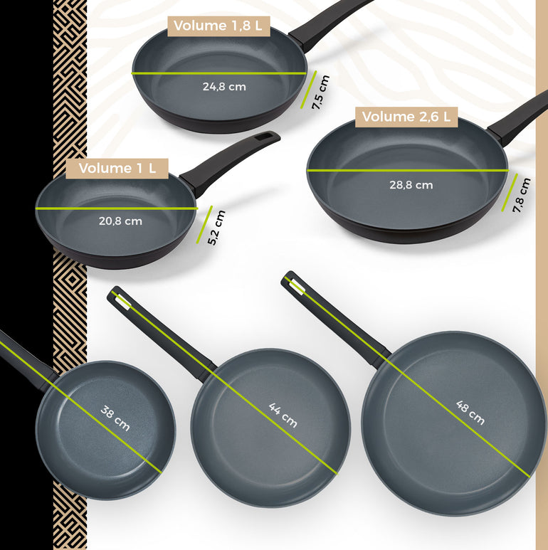 BE | LIVING Delight Series Pfannen-Set – 6 teilig