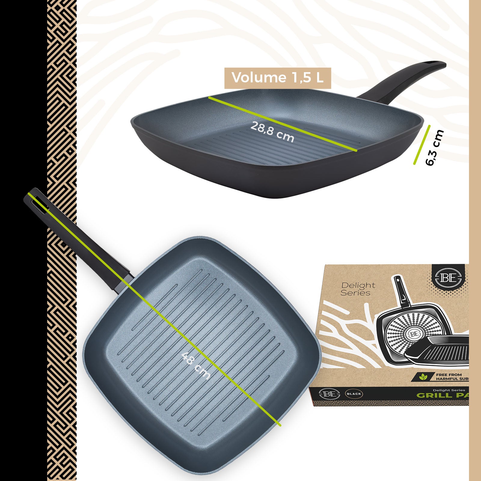 BE | LIVING Delight Series Pfannen-Set – 6 teilig