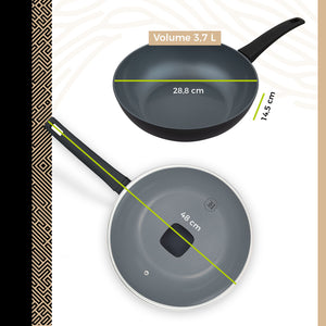 BE | LIVING Delight Series Wok mit Deckel Ø 28 cm