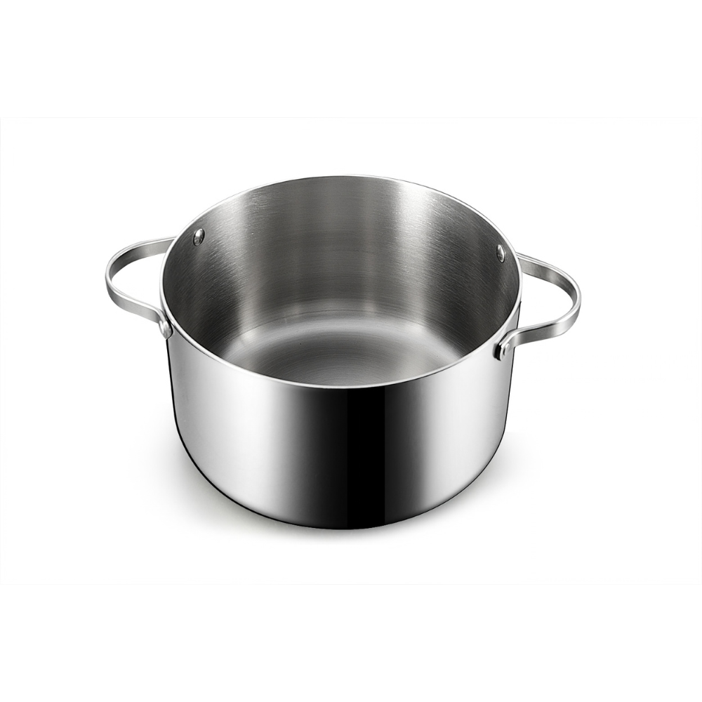 BE | LIVING Série  Essential : Marmite 26 cm (Triple couche en acier inoxydable)