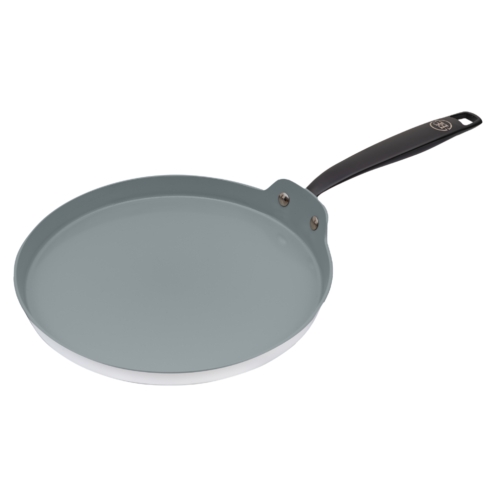 BE living Wok Pan RVS - 32 cm - Keramisch - Inductie - PFAS Vrij Anti