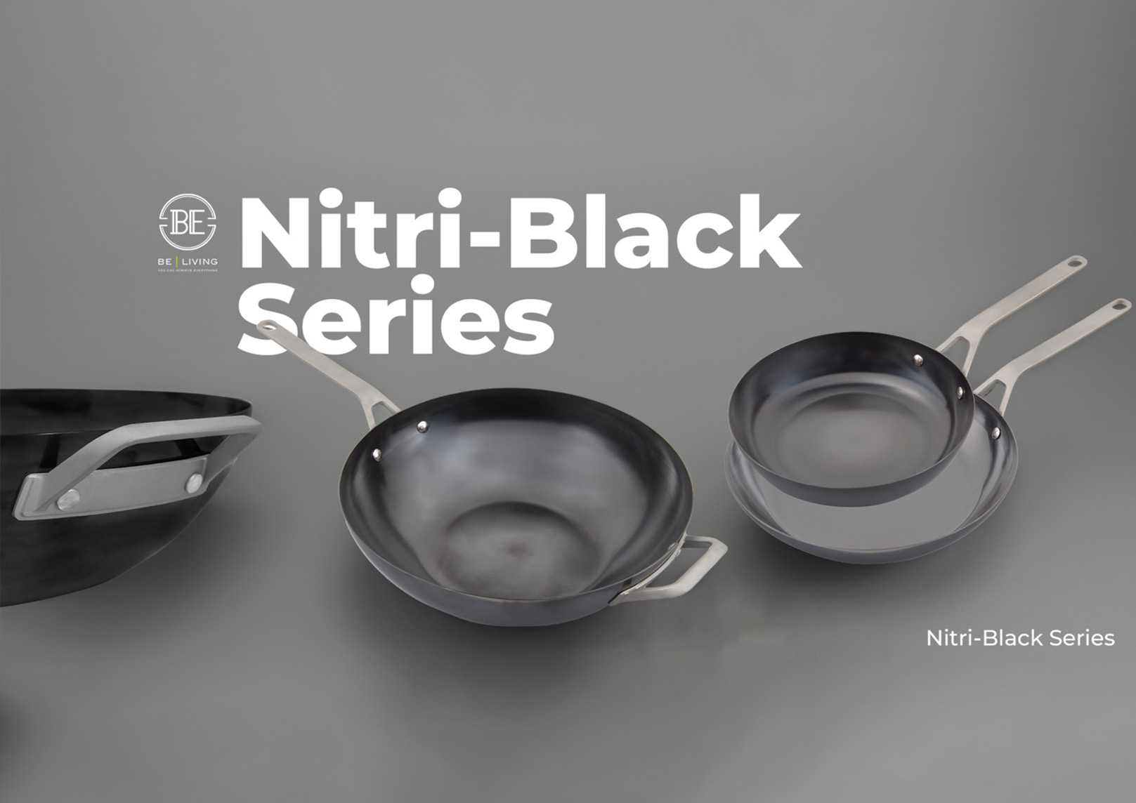 A photo of the BE-Living Nitri-Black Series Cookware